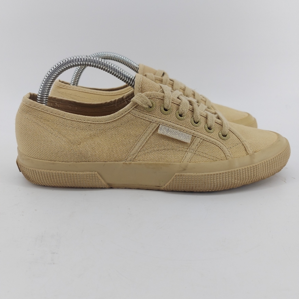 Superga Cloth Unisex Trainer Sneakers Beige